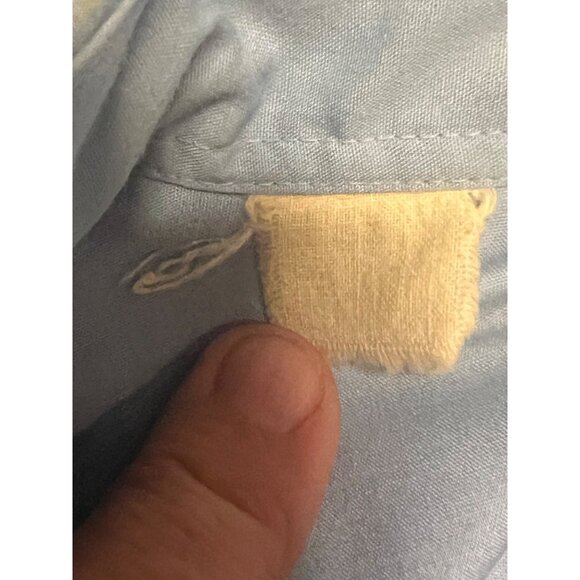 VTG Miller Western Pearl Snap Shirt Light Blue Long Sleeve 70s Style Mens Large - Picture 15 of 15